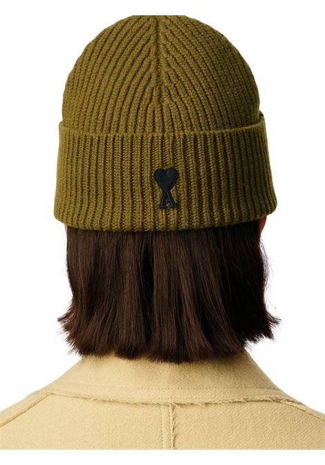 Berretto Ami De Coeur in verde Ami paris - unisex AMI PARIS | UBO0060182988